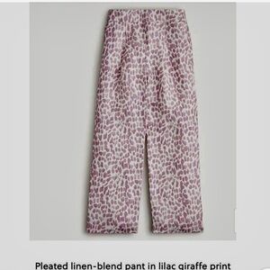 J. Crew White and Purple Linen Pants SZ 4 NWT